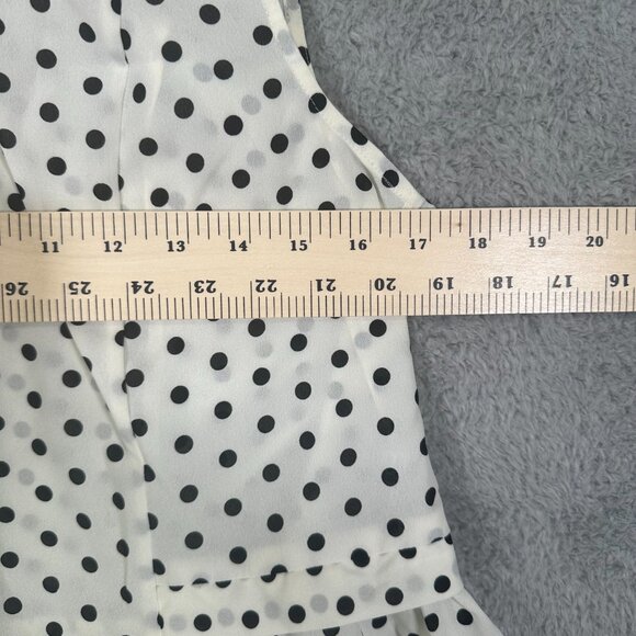 J Crew Polka Dot Sleeveless Flounce Top Size 4 - Picture 7 of 10